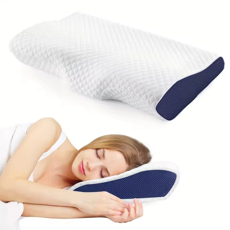 Oreiller orthopédique profilé en mousse à mémoire de forme pour les douleurs cervicales