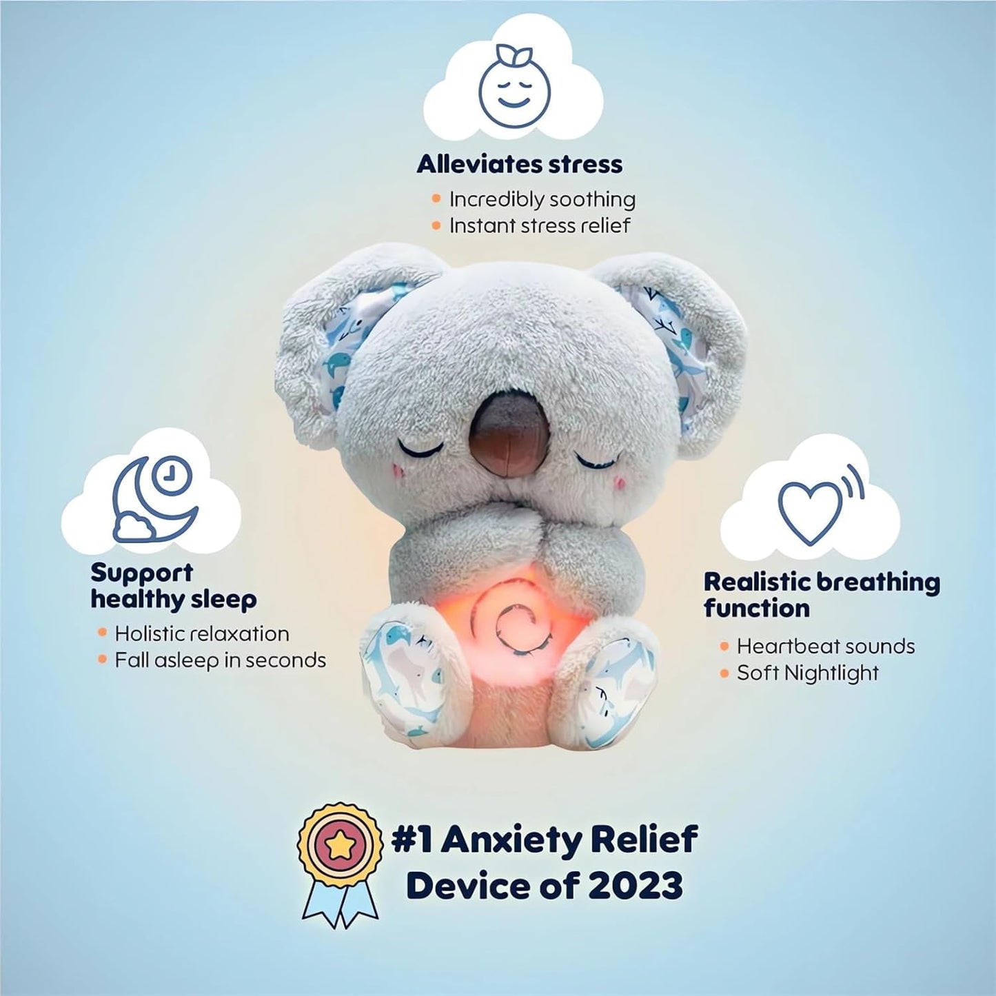 The Relief Koala Sleeping Plush Breathing