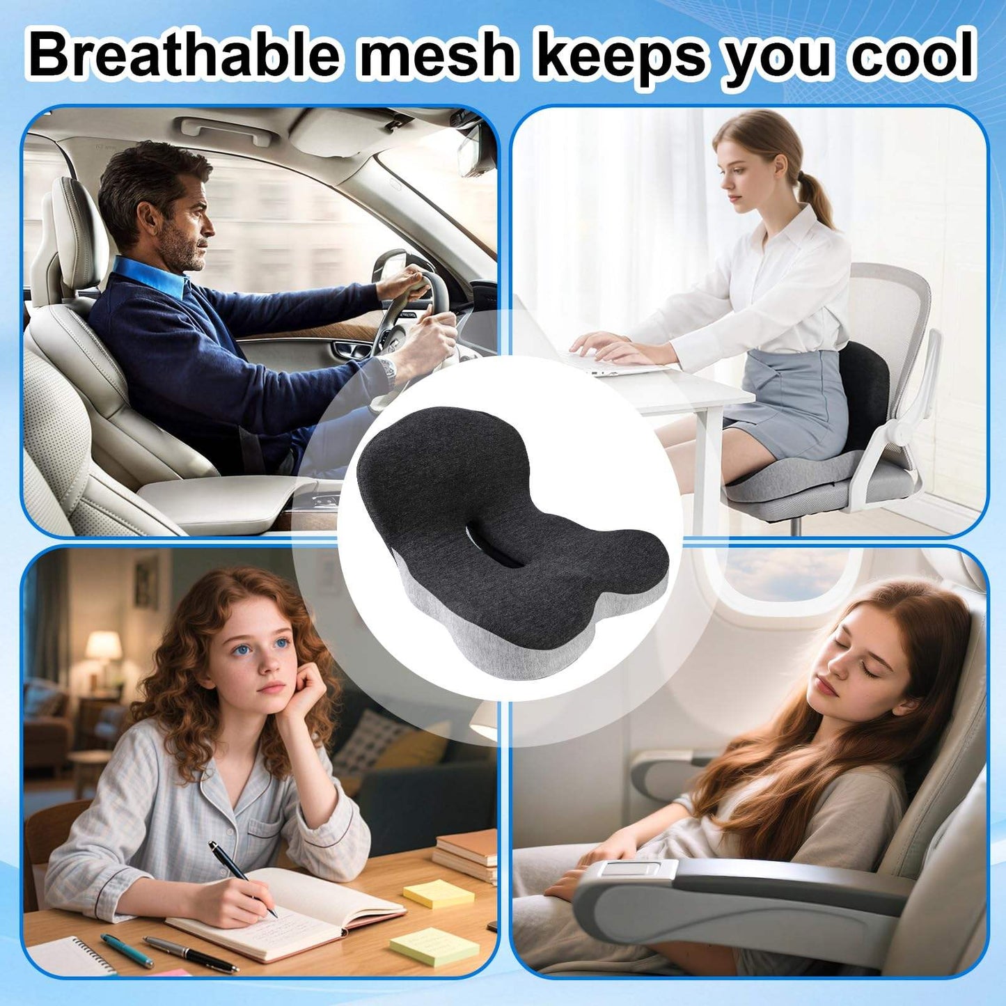 Orthopedic Pressure Relief Seat Cushion