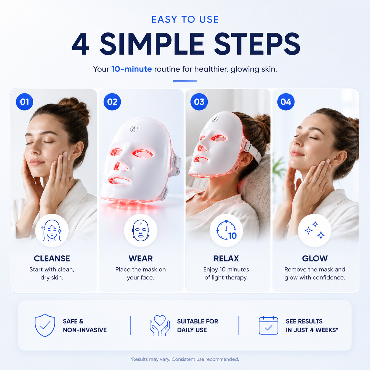 Advanced LED Light Therapy Face Mask