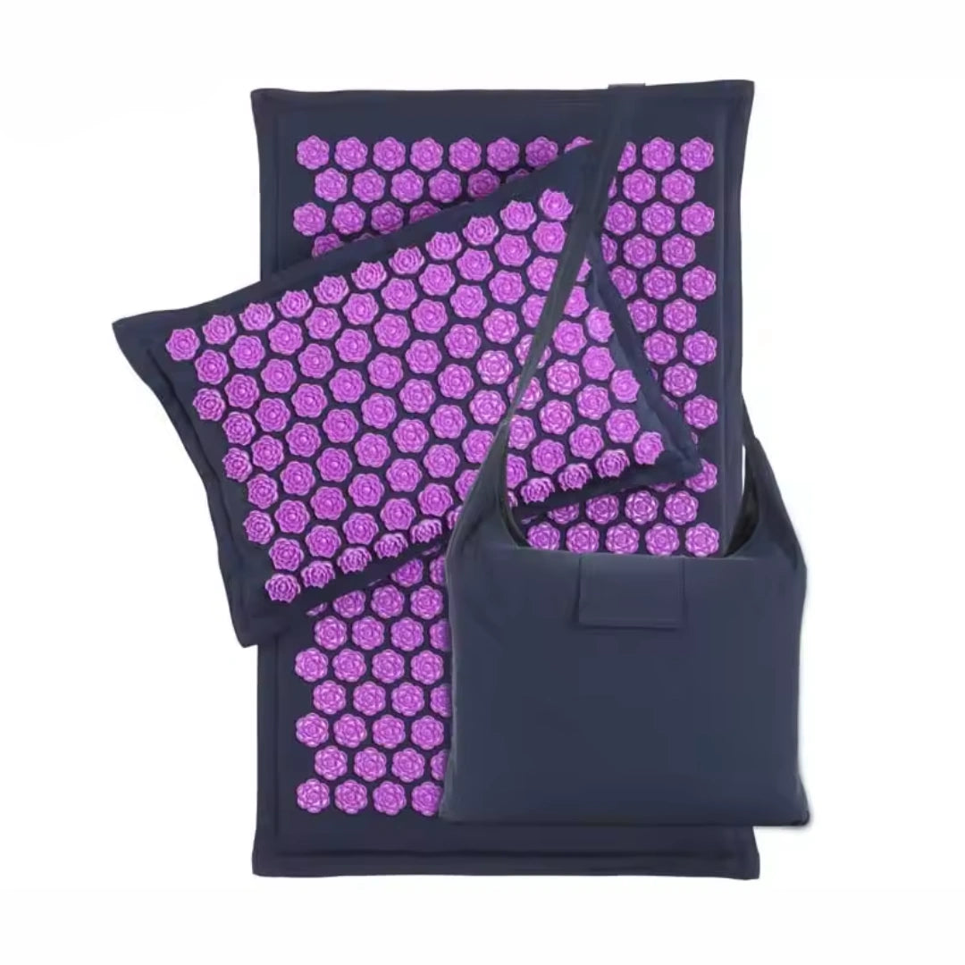 Natural Acupressure Therapy Mat & Pillow Set for Deep Relaxation