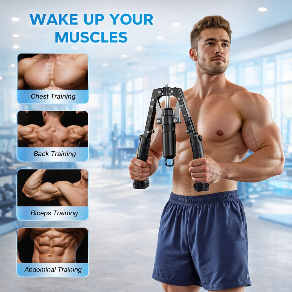 Entrenador Muscular Hidráulico - Fuerza de Cuerpo Completo en Casa