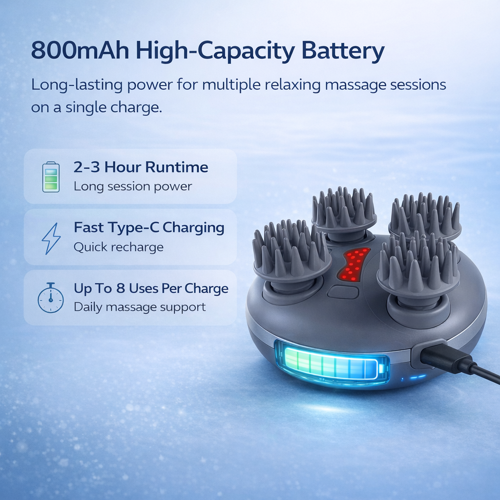 Masajeador eléctrico premium para cabeza y cuero cabelludo