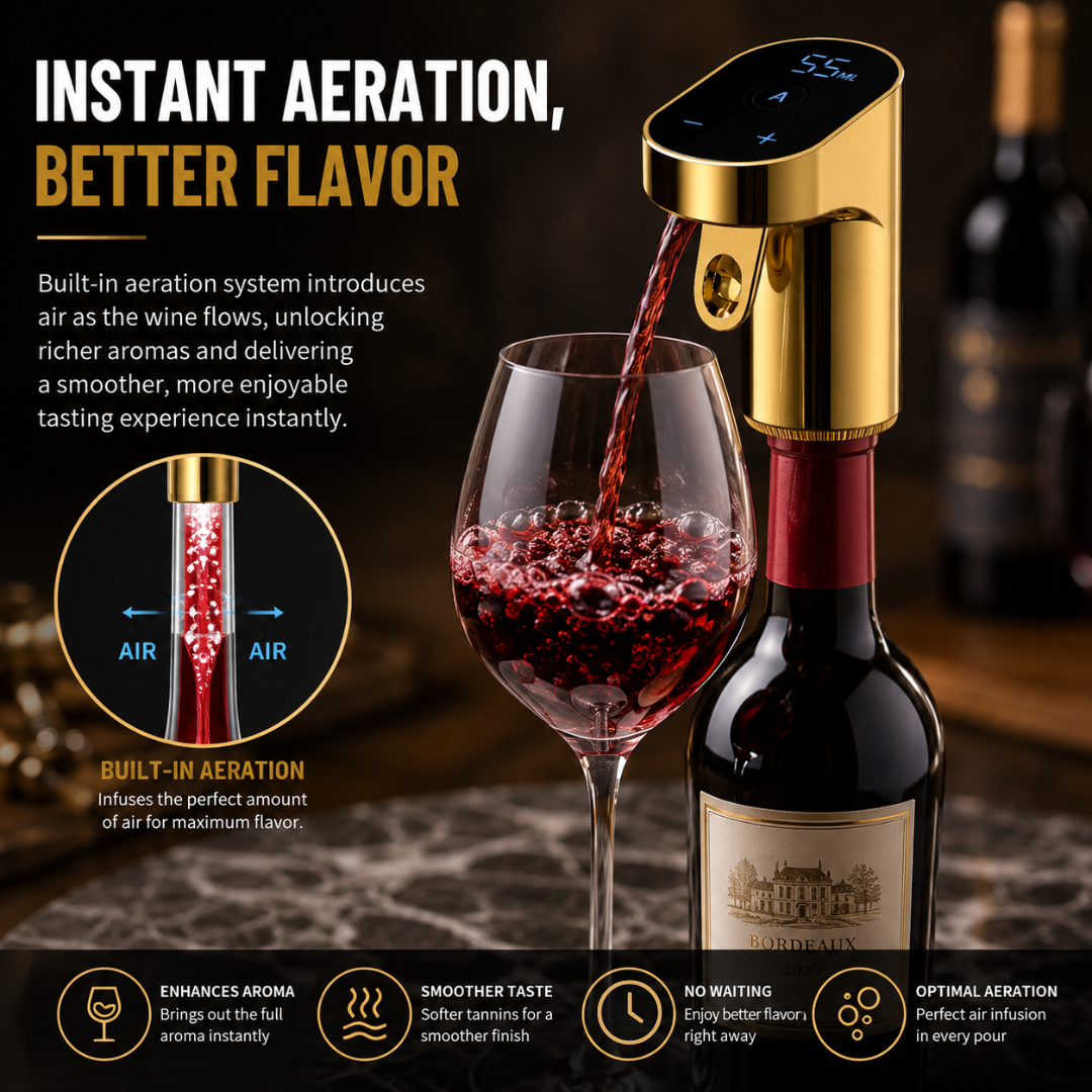 Premium Wine Aerator, Preserver & Dispenser