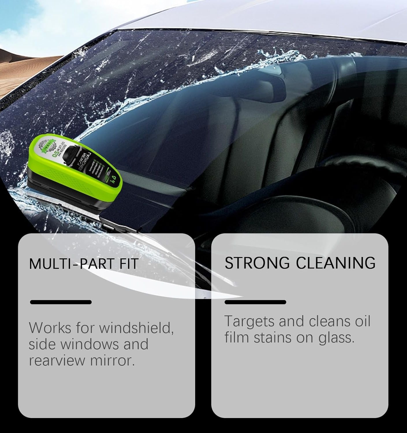 Upgraded Car Windshield Cleaner | Oil Film Cleaning Brush for Car