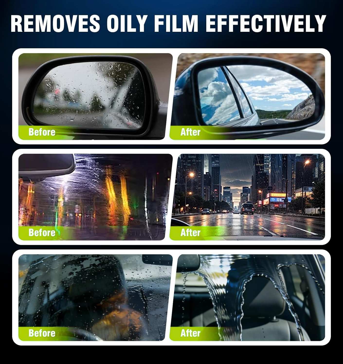 Upgraded Car Windshield Cleaner | Oil Film Cleaning Brush for Car