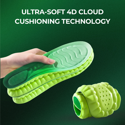 4D Cloud Technology Sports Insoles – Shock-Absorbing, Breathable & Arch Support Shoe Inserts