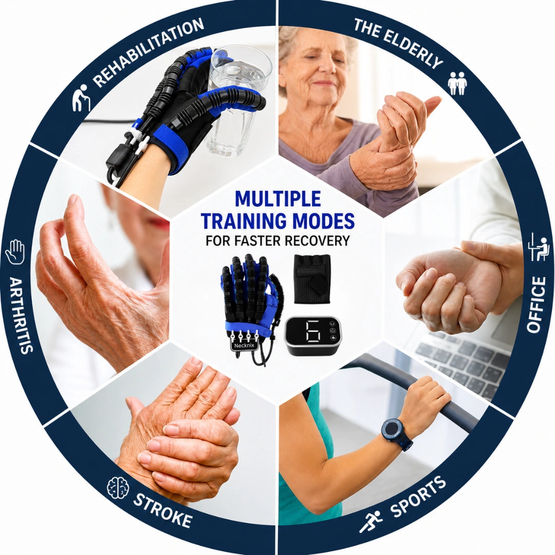 Necknix RehabGlove Pro - Portable Stroke Rehabilitation Finger Exerciser