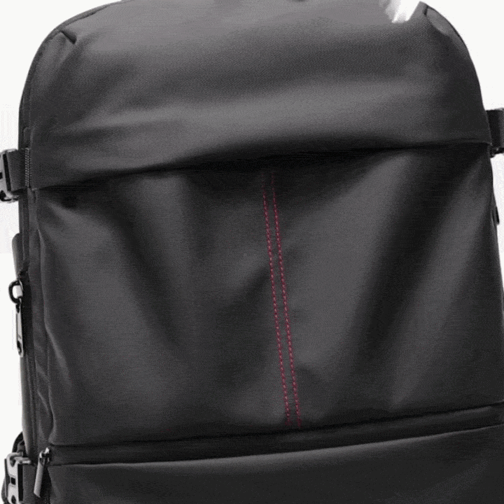 Expandable Vacuum Travel Backpack — Anti-Theft Waterproof Carry-On with Built-In Compression Pump