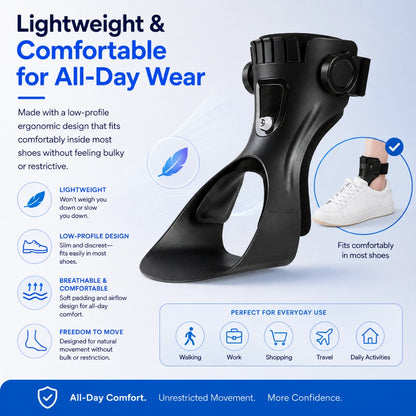 NeckNix Adjustable Ankle Drop Foot Stability Orthosis Walking Brace