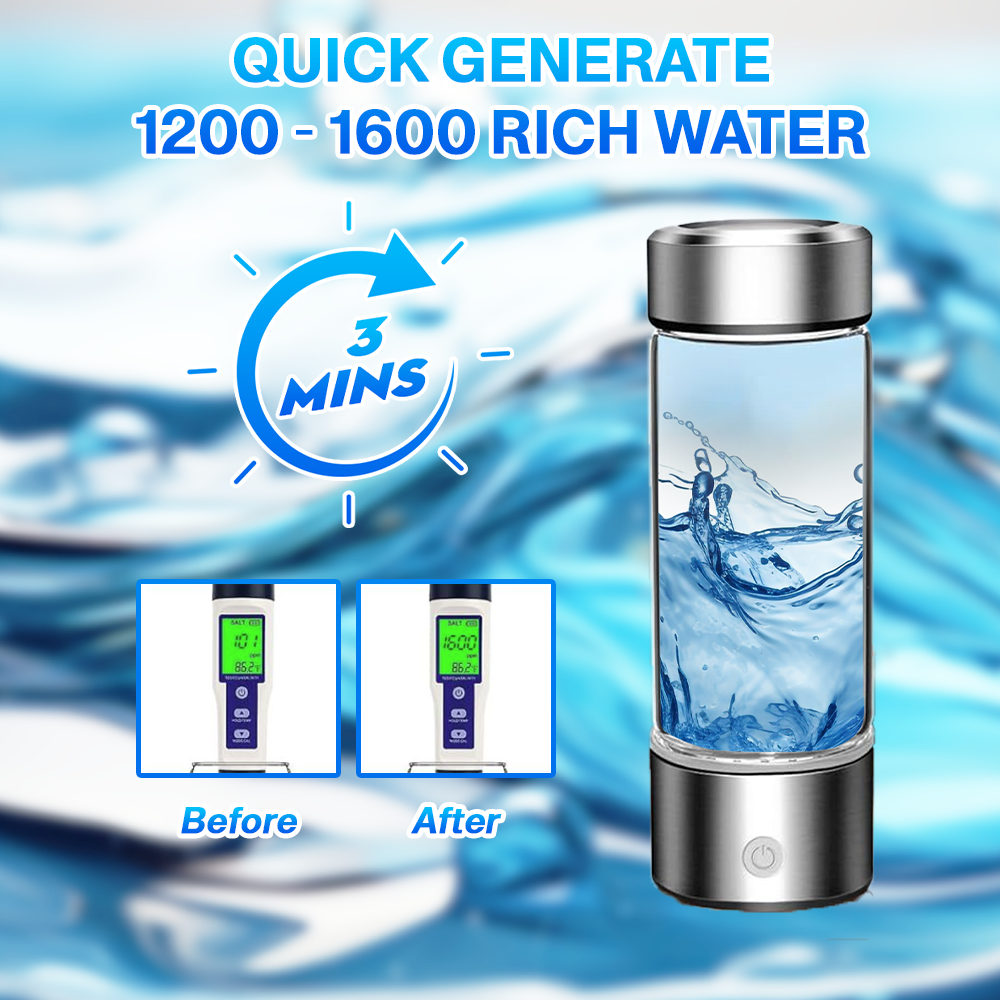 Hydrogen Water Bottle - SPE/PEM Technology