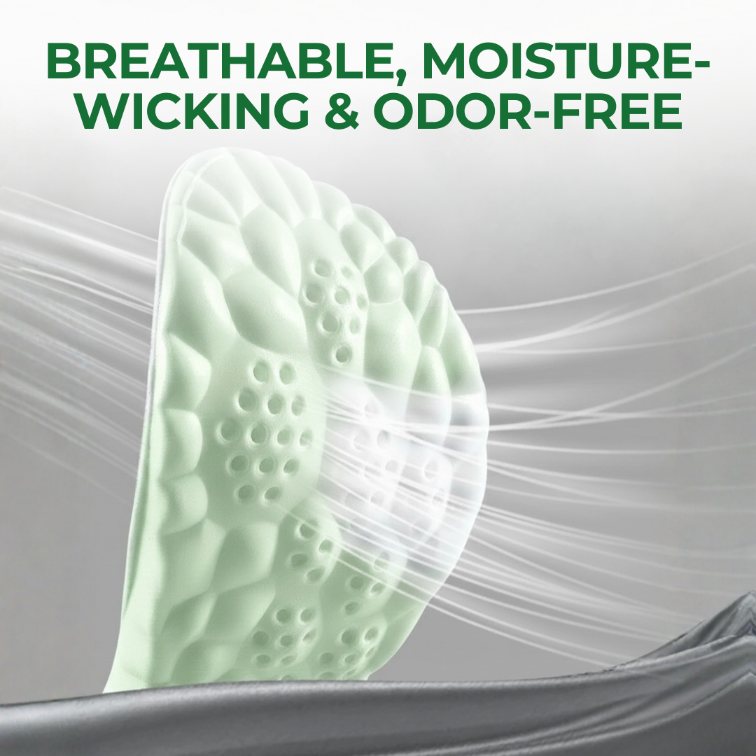 4D Cloud Technology Sports Insoles – Shock-Absorbing, Breathable & Arch Support Shoe Inserts
