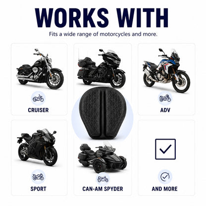 Rider Cushion – Motorcycle Seat Cushion for Comfort & Shock Absorption