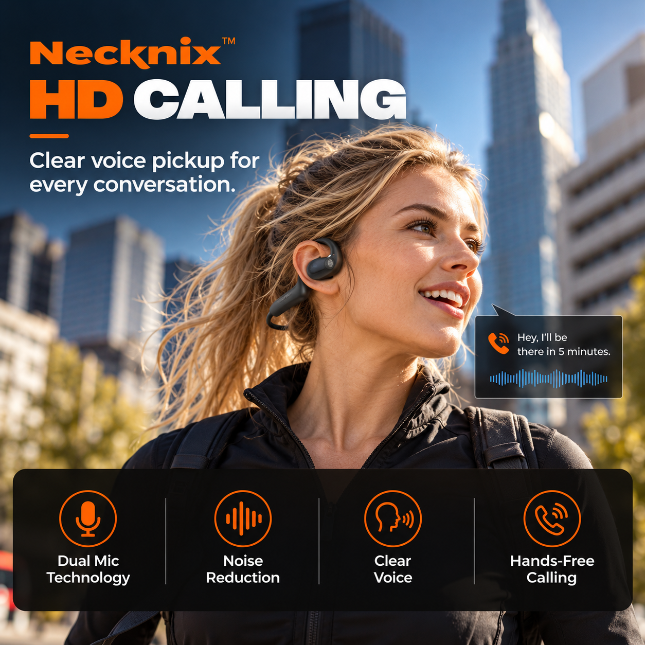 Necknix™ 4-in-1 Smart Open-Ear Headphones