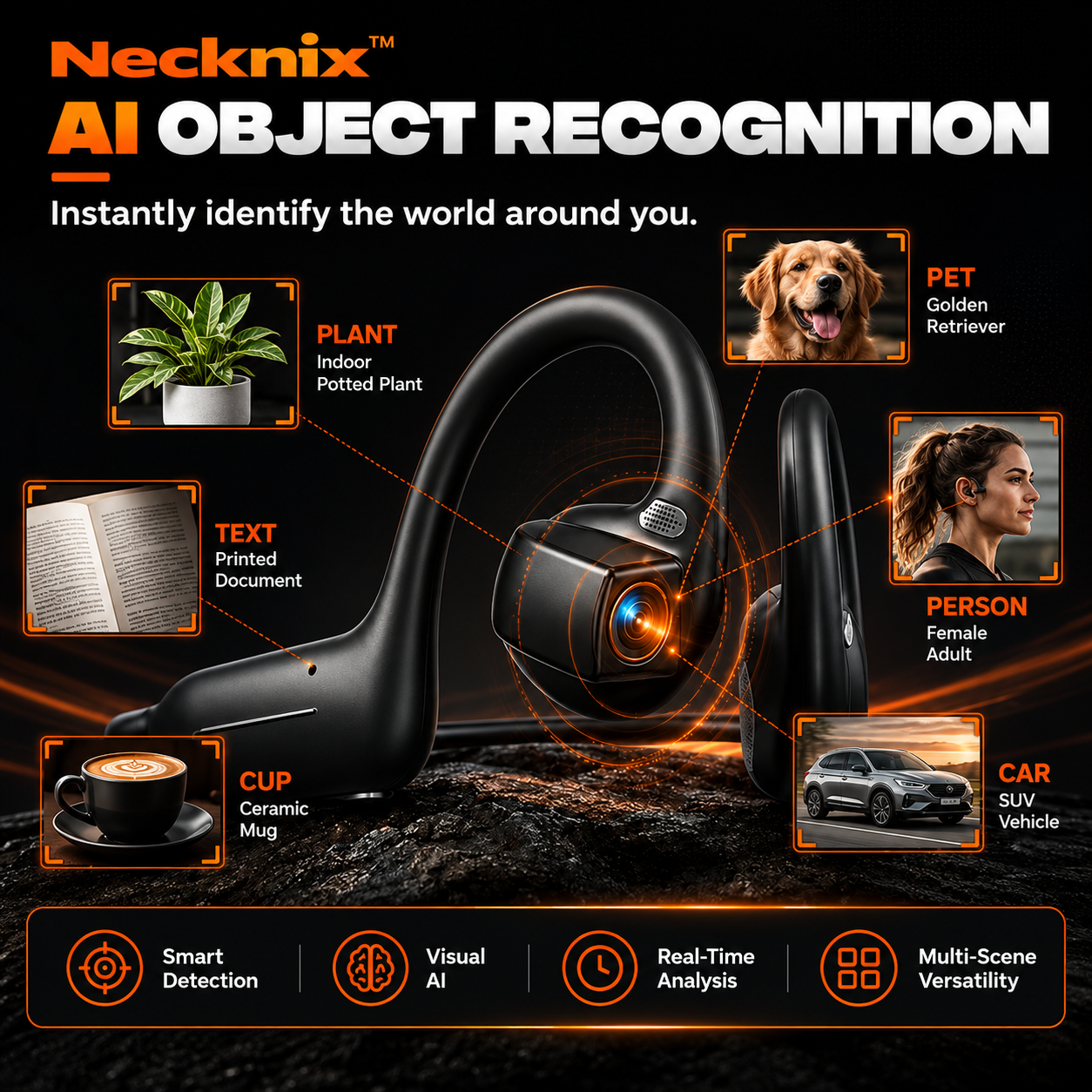 Necknix™ 4-in-1 Smart Open-Ear Headphones