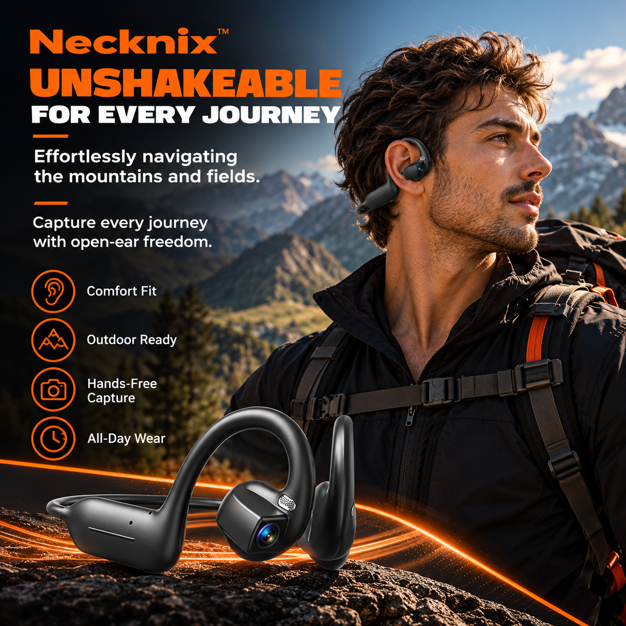 Necknix™ 4-in-1 Smart Open-Ear Headphones