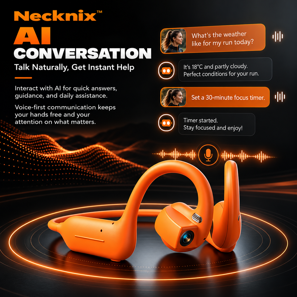 Necknix™ 4-in-1 Smart Open-Ear Headphones