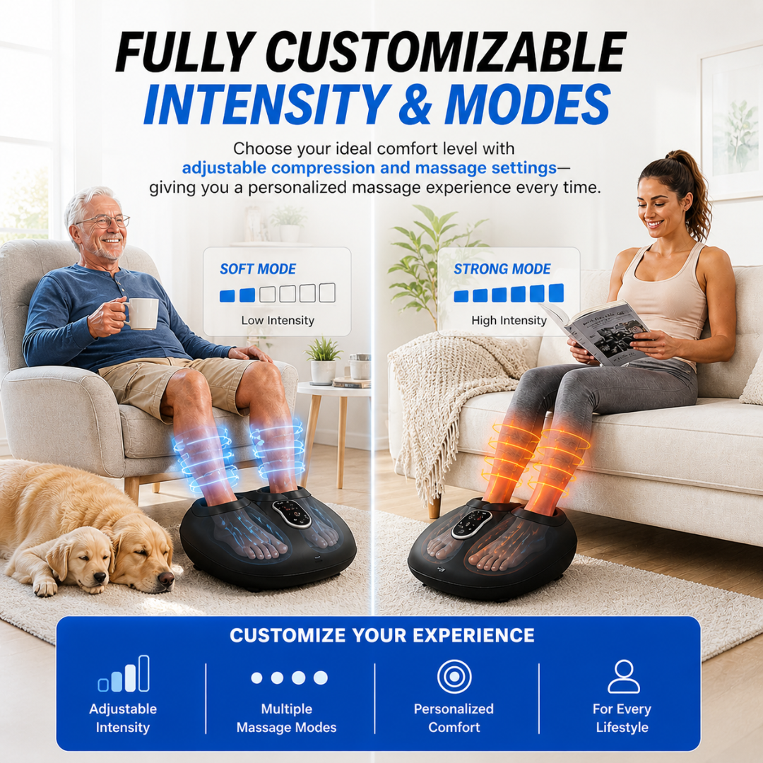 Necknix™ Foot Massager with Compression & Infrared Heat