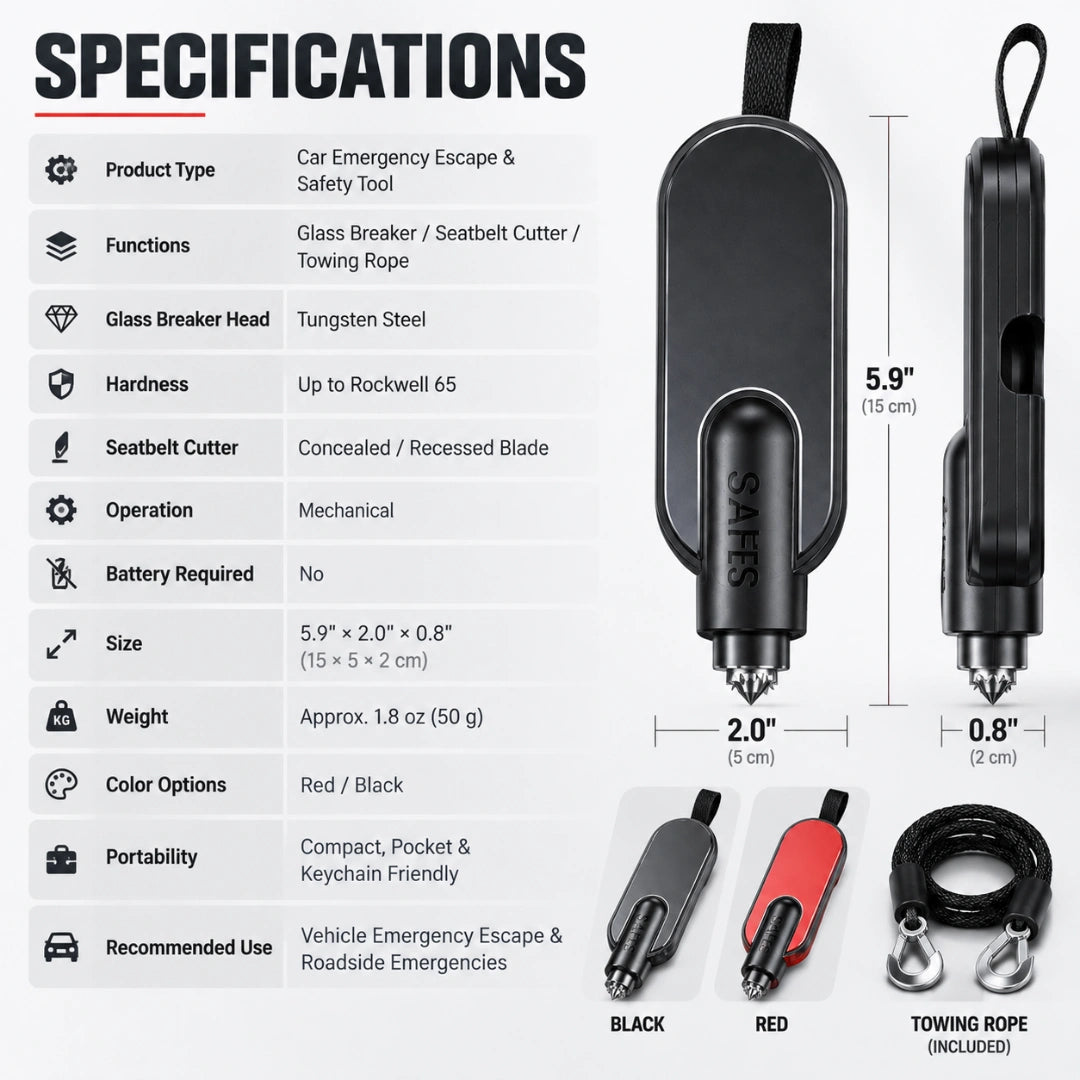 Car Emergency Escape & Safety Tool