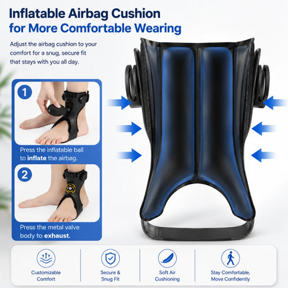 NeckNix Adjustable Ankle Drop Foot Stability Orthosis Walking Brace