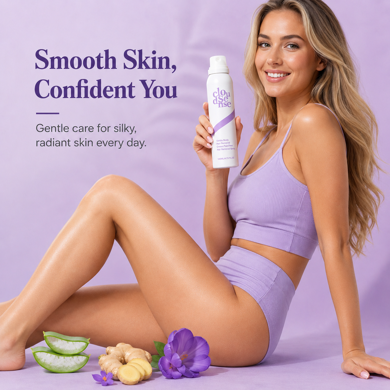 Smooth Hair Removal Spray for Sensitive Skin