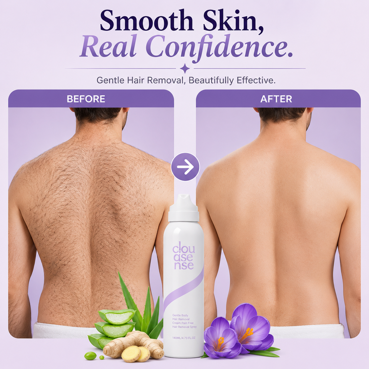 Smooth Hair Removal Spray for Sensitive Skin