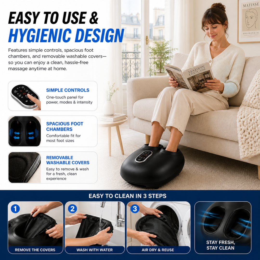 Necknix™ Foot Massager with Compression & Infrared Heat