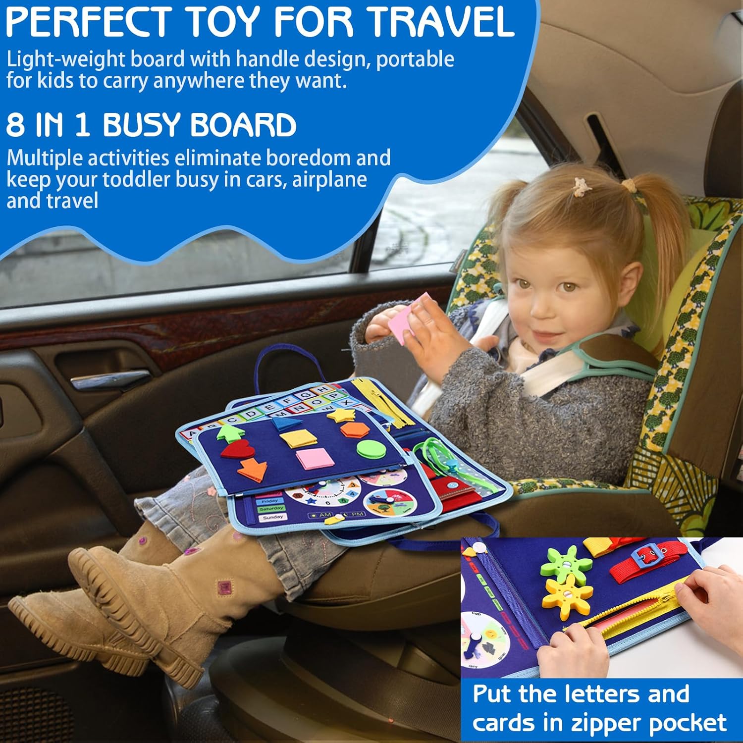 Montessori Busy Board - Sensory-Rich, Skill-Building Educational Toy
