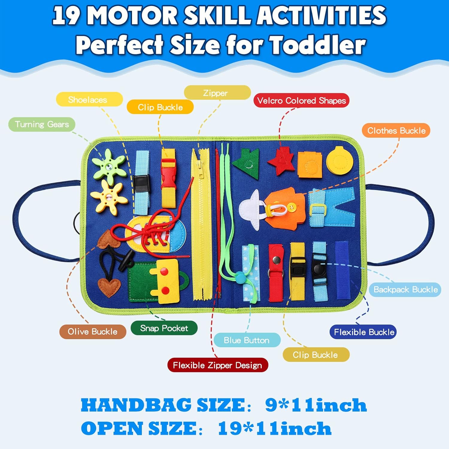 Montessori Busy Board - Sensory-Rich, Skill-Building Educational Toy