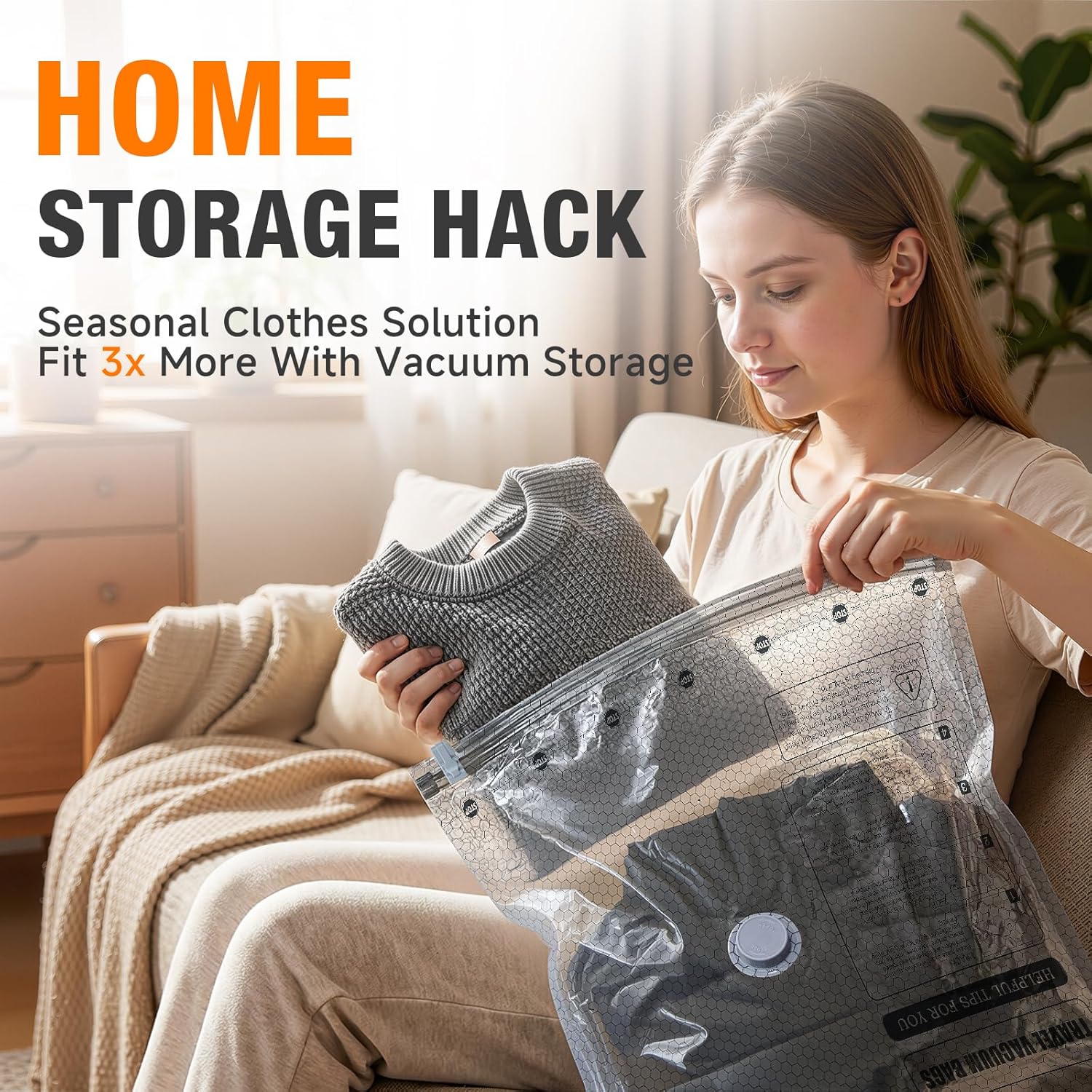 Cordless Travel Vacuum Storage Compression Bag Set