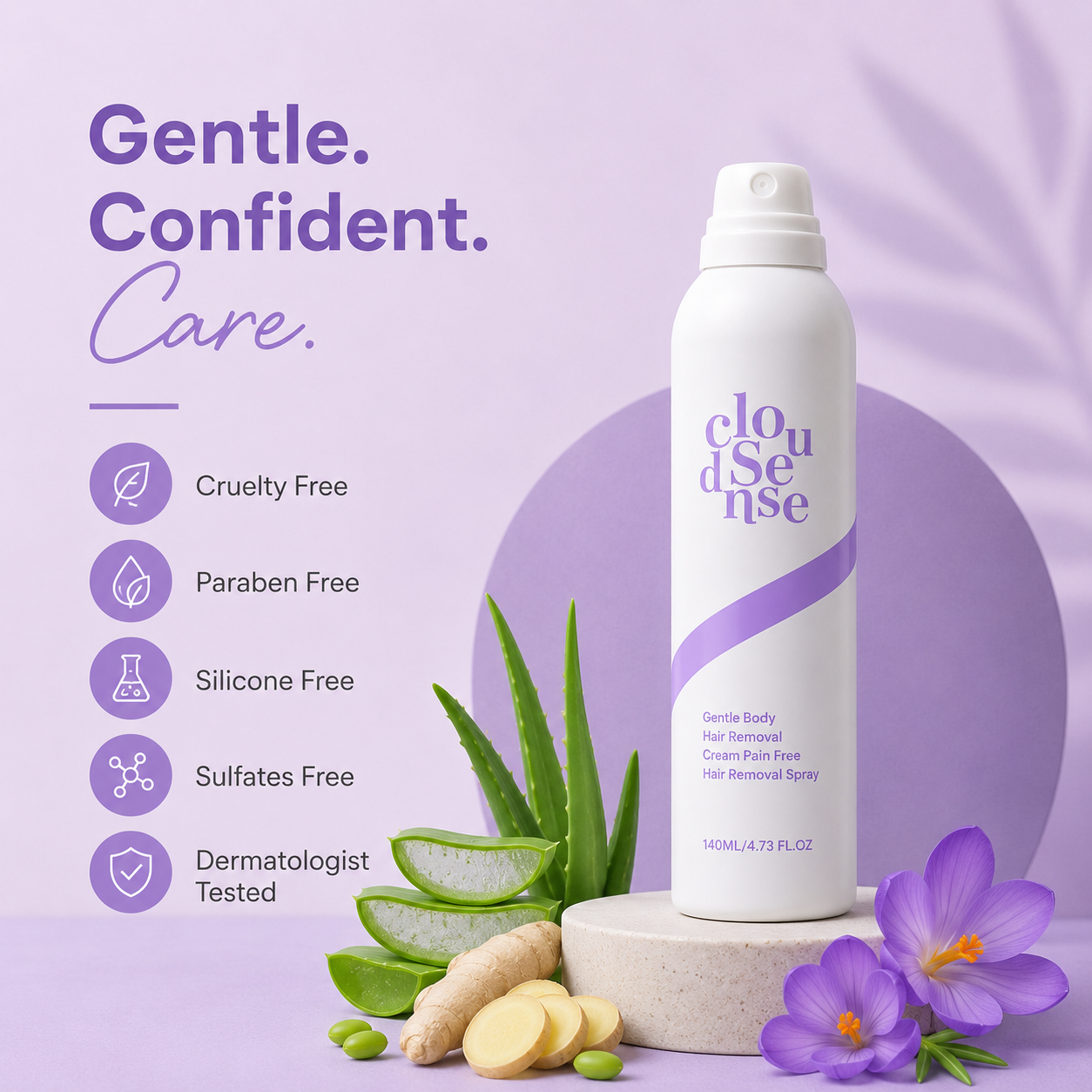 Smooth Hair Removal Spray for Sensitive Skin