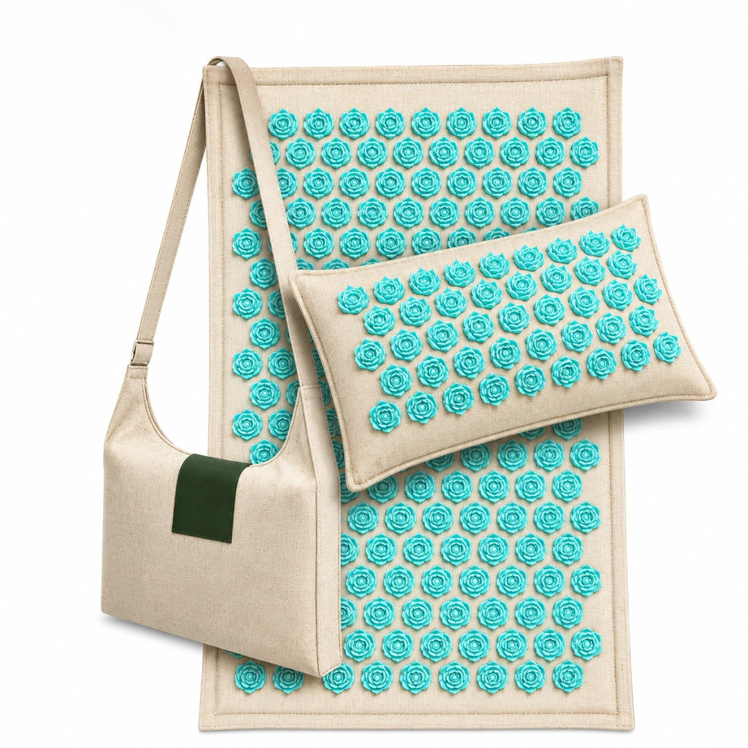 Natural Acupressure Therapy Mat & Pillow Set for Deep Relaxation