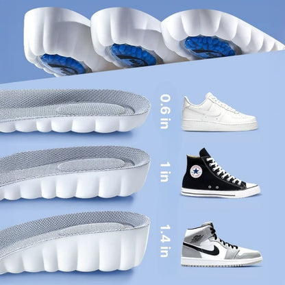 Air-Cushioned Heightening Insoles, Comfortable Arch Support & Shock-Absorbing