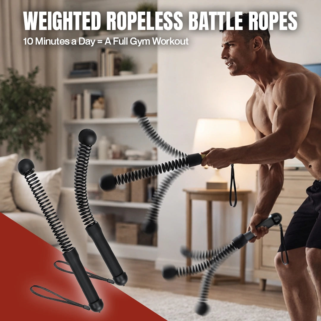 Weighted Cordless Battle Ropes for Home Gym