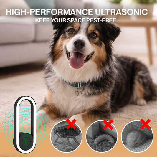 Silent Ultrasonic Flea Repeller Lamp - Safe for Pets & Babies