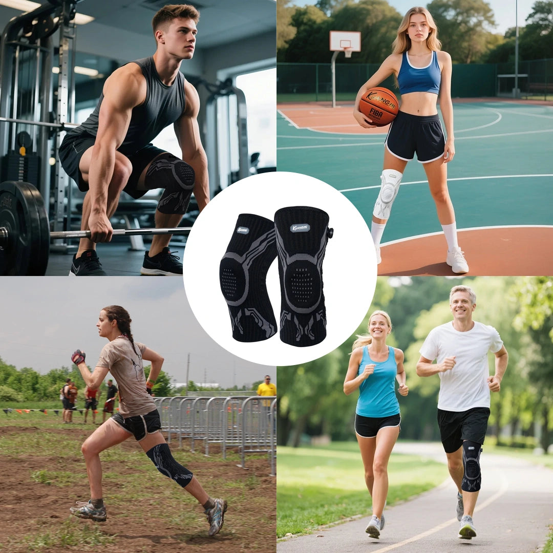Adjustable Dial Knee Support Brace for Sports Protection