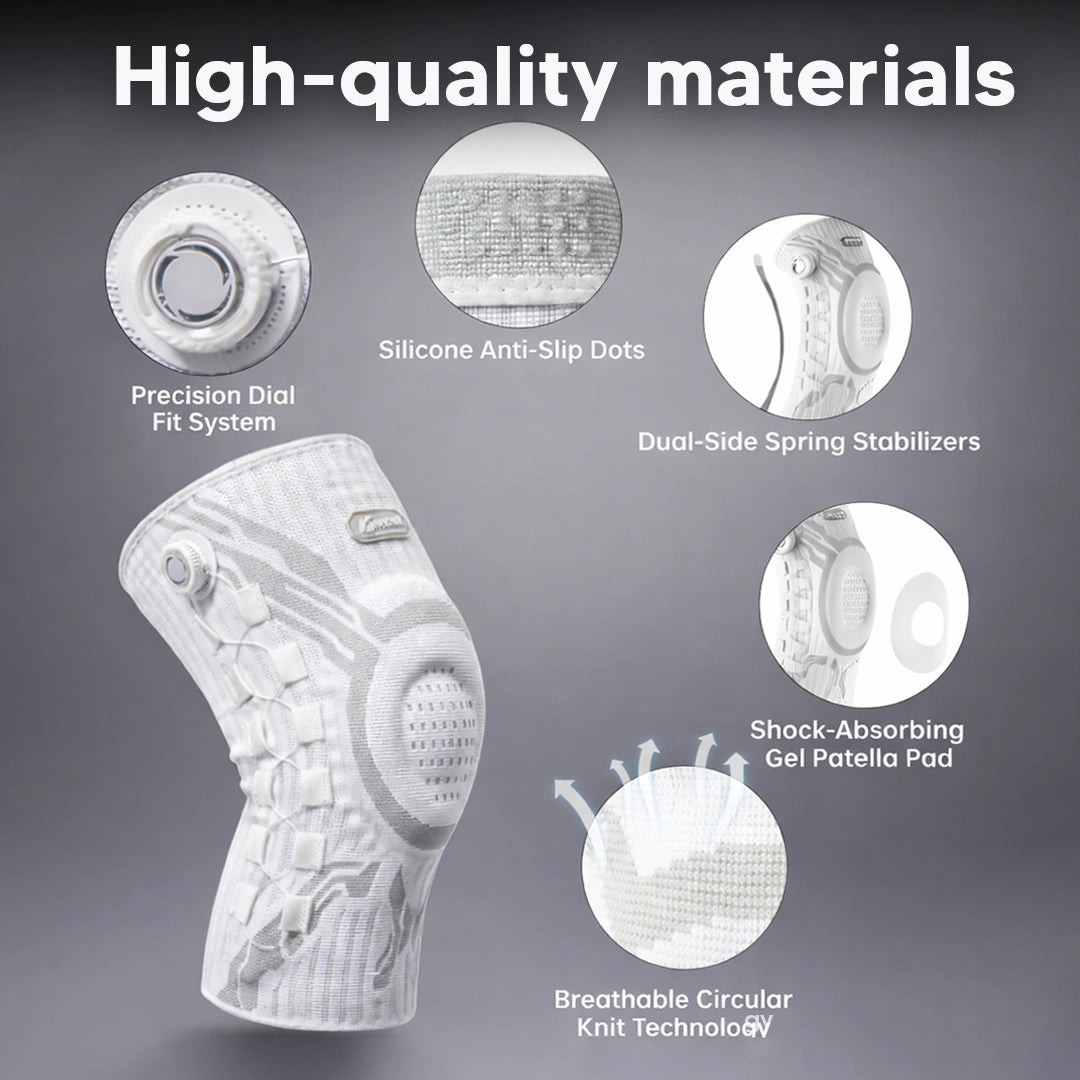 Adjustable Dial Knee Support Brace for Sports Protection