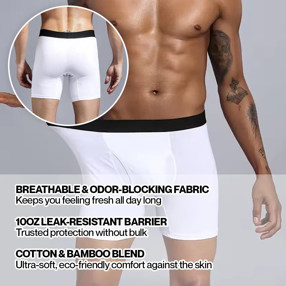 Men's Ultra-Absorbent Incontinence Boxer Trunks