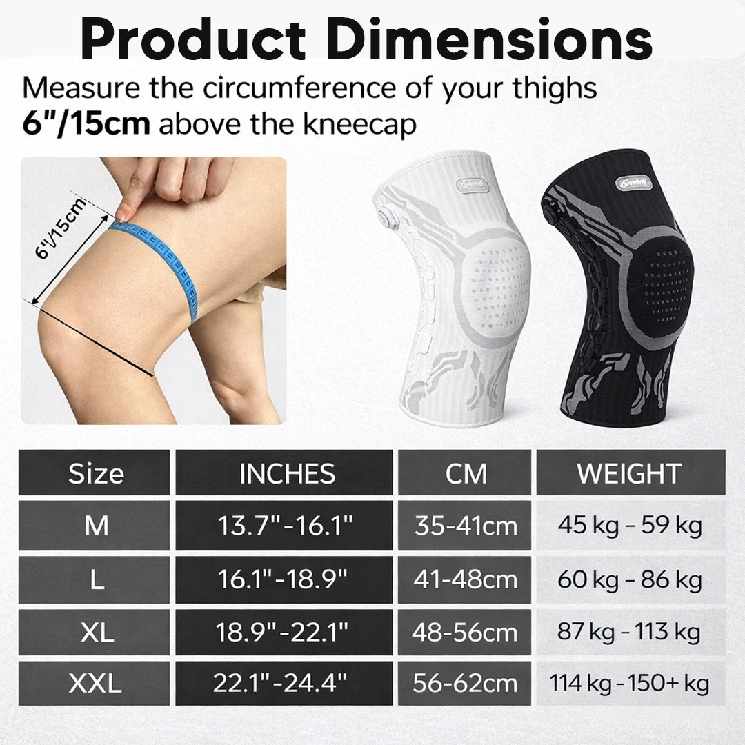 Adjustable Dial Knee Support Brace for Sports Protection