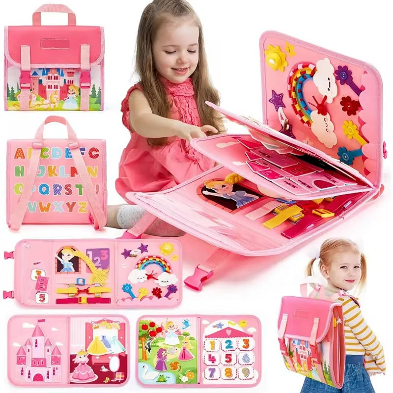 Montessori Busy Board - Sensory-Rich, Skill-Building Educational Toy