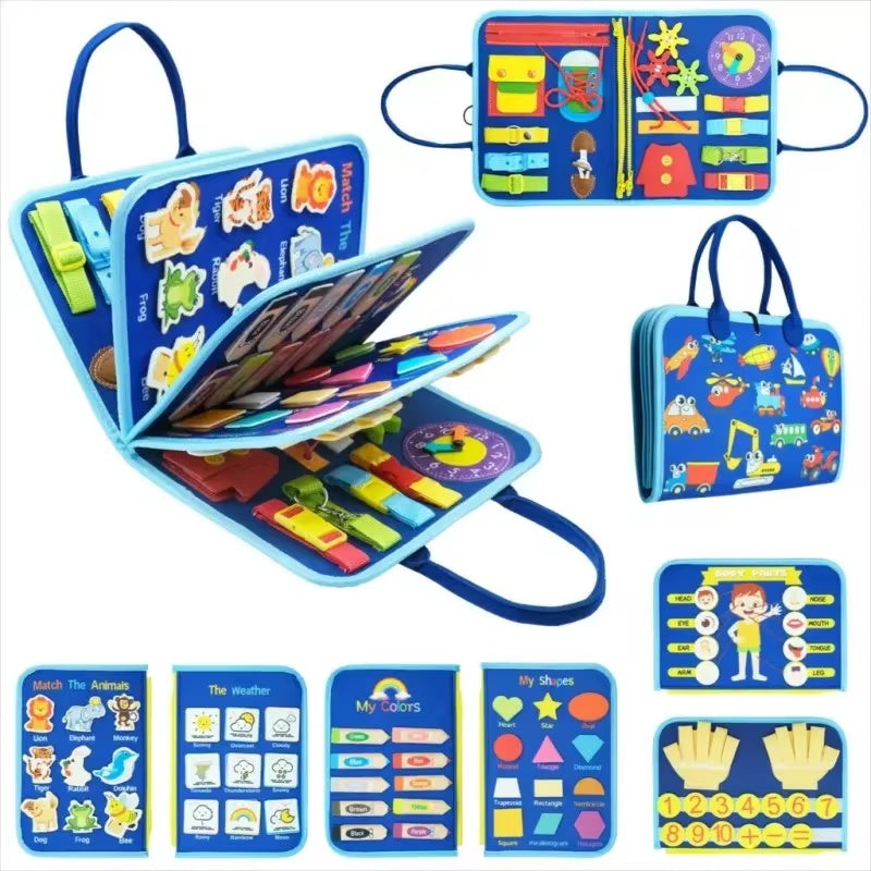 Montessori Busy Board - Sensory-Rich, Skill-Building Educational Toy