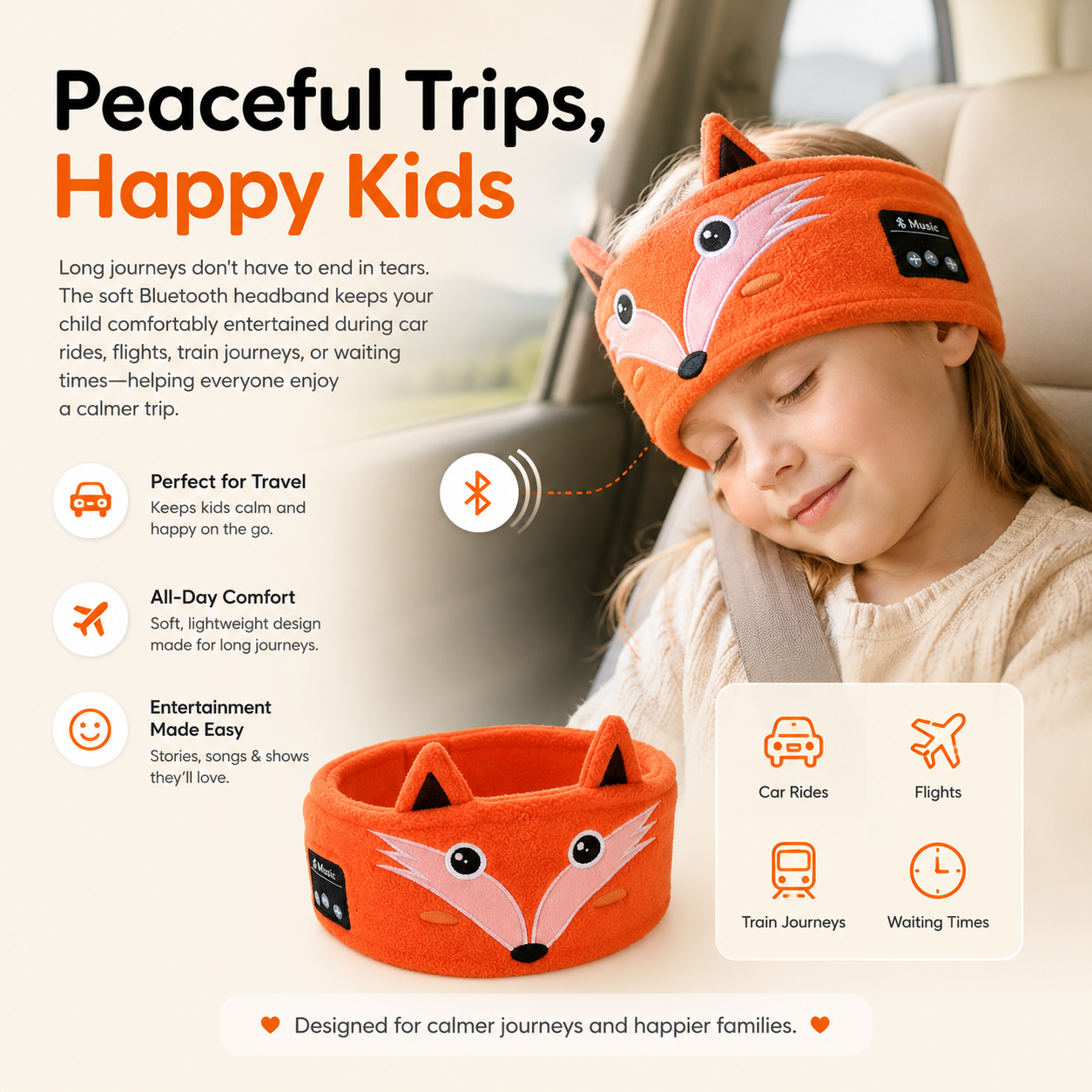 CozyBuds™ - The Bluetooth Headband Headphones for Kids