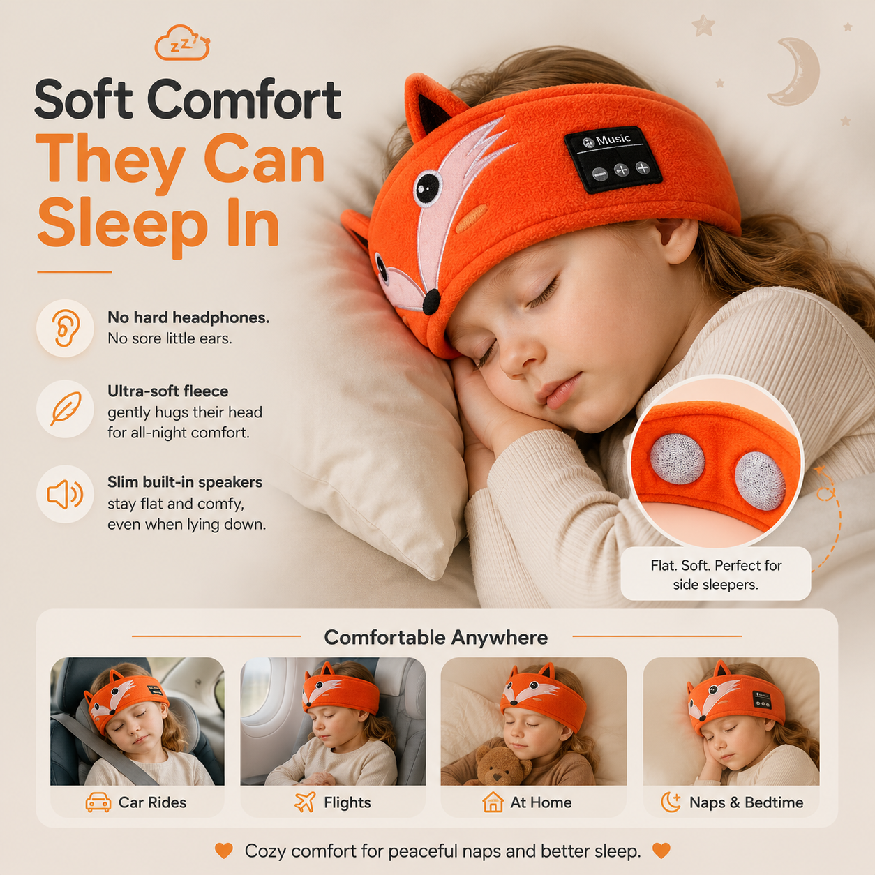 CozyBuds™ - The Bluetooth Headband Headphones for Kids