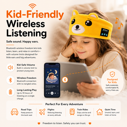 CozyBuds™ - The Bluetooth Headband Headphones for Kids