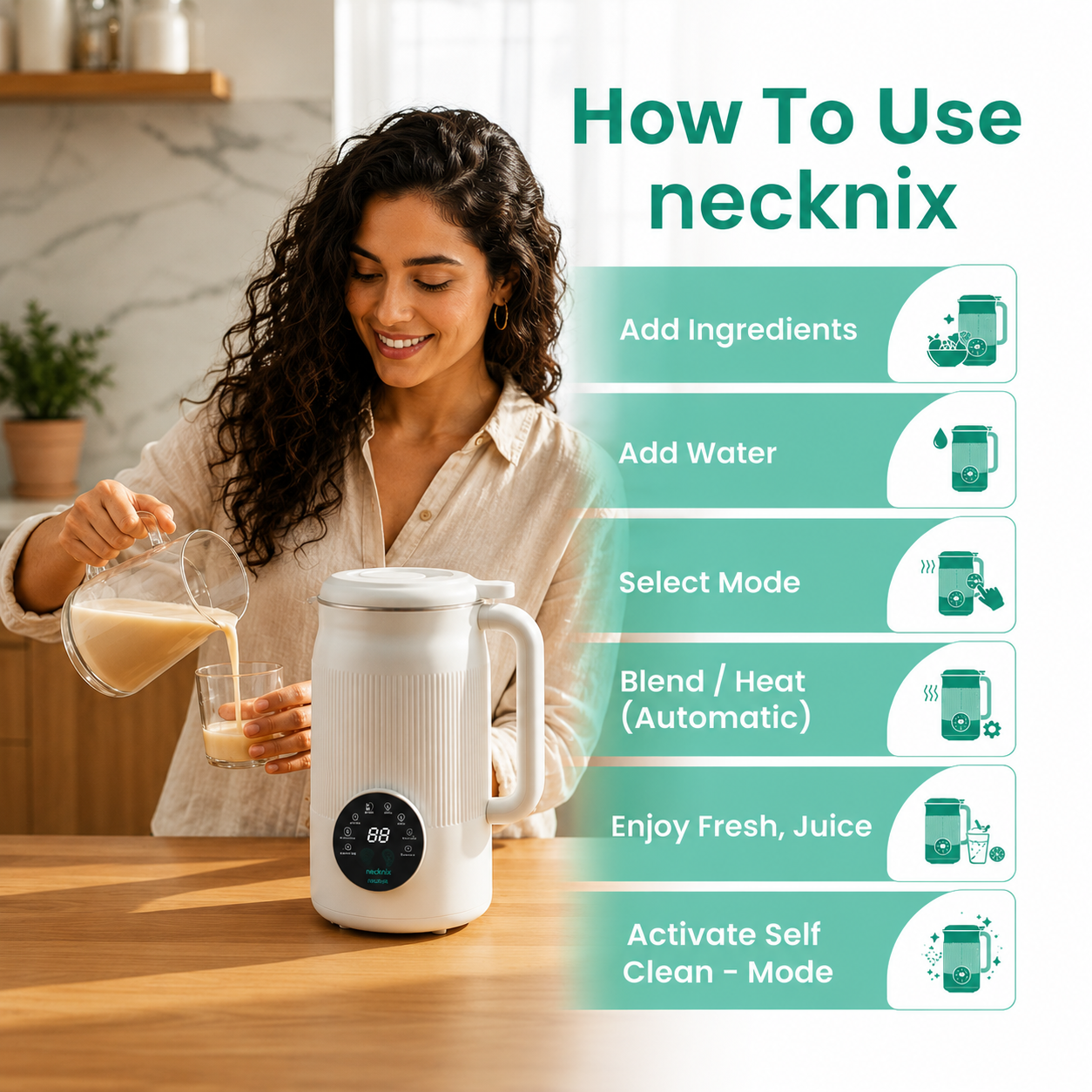 Necknix - Multifunction Nut Milk & Juice Maker