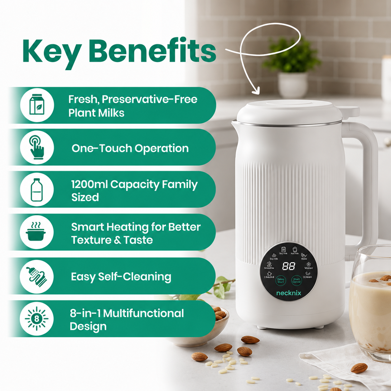 Necknix - Multifunction Nut Milk & Juice Maker