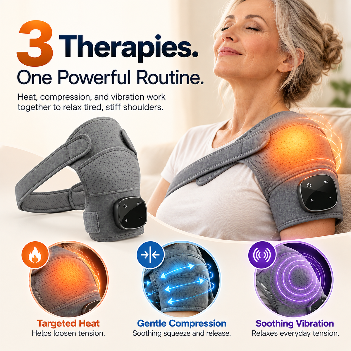 Necknix™ Triple Therapy Shoulder Recovery System