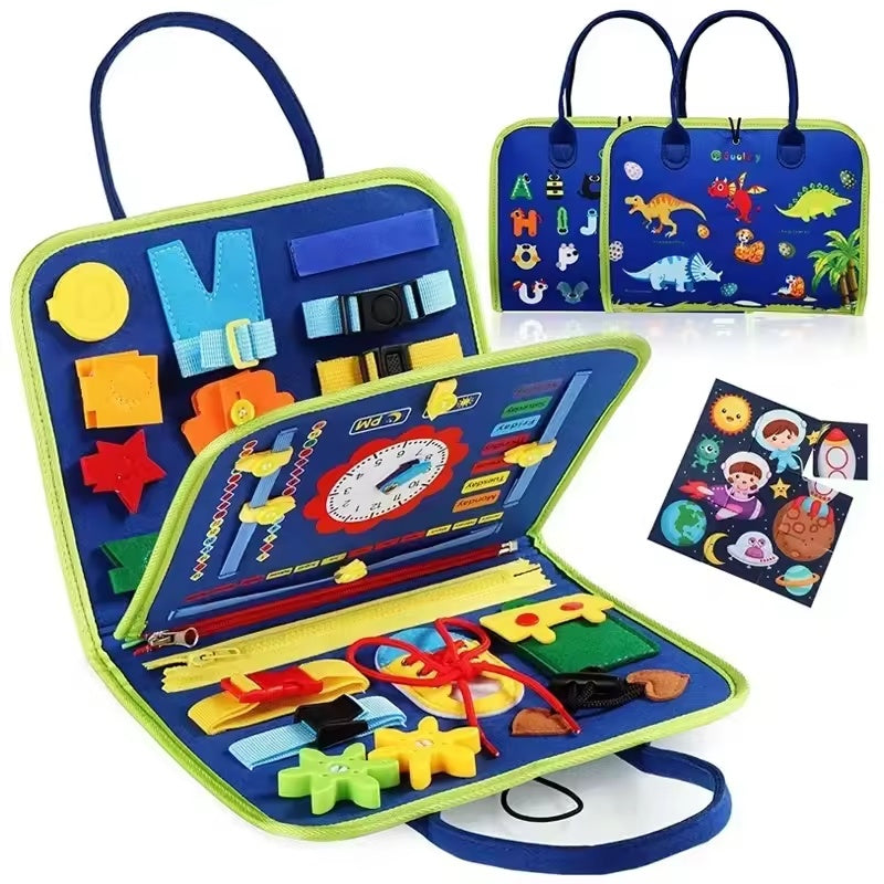 Montessori Busy Board - Sensory-Rich, Skill-Building Educational Toy