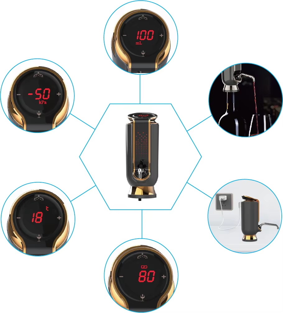 Premium Wine Aerator, Preserver & Dispenser