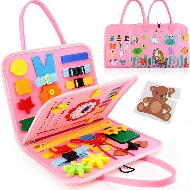 Montessori Busy Board - Sensory-Rich, Skill-Building Educational Toy